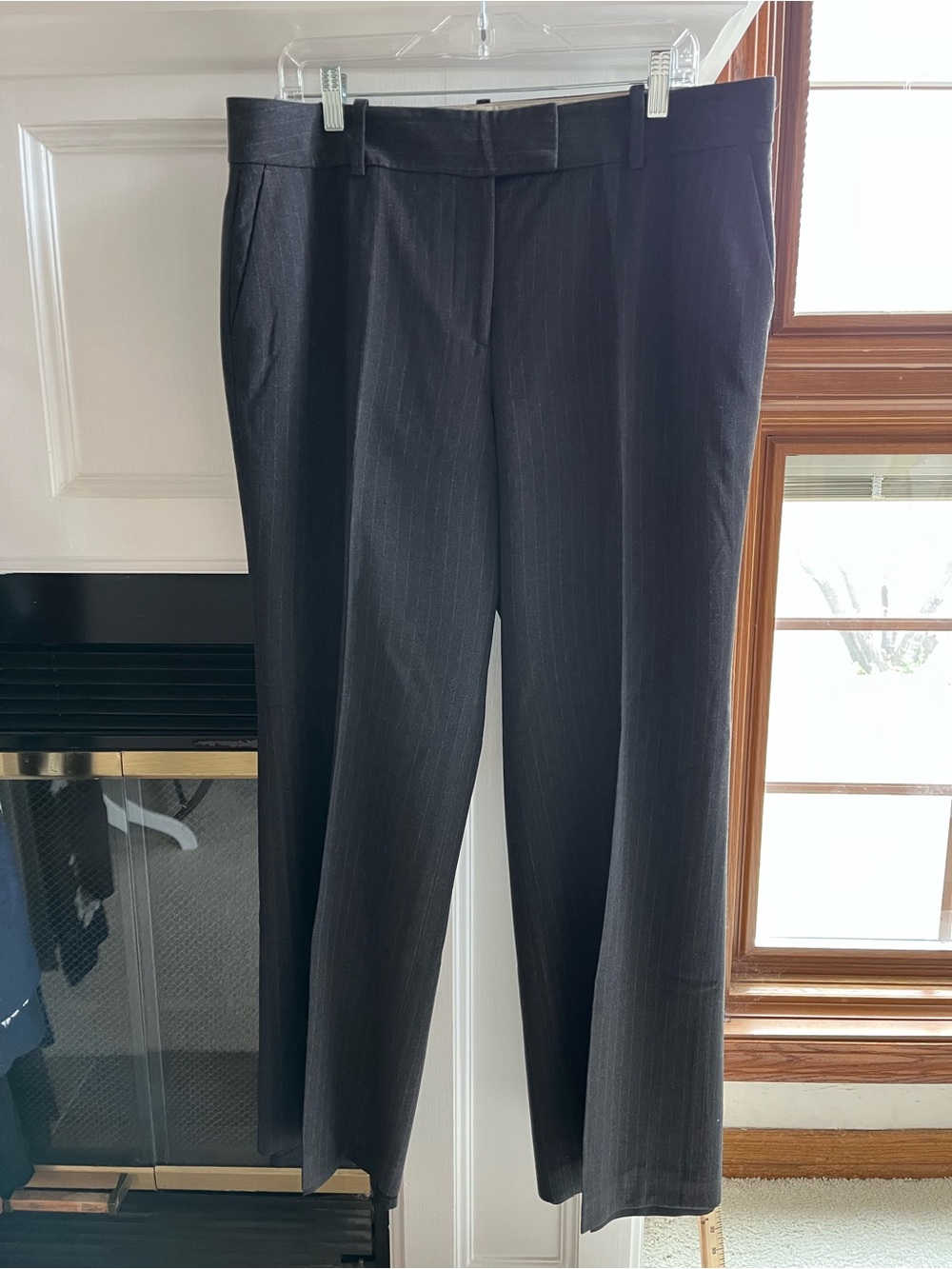 Ann Taylor Women’s Charcoal Gray Pinstriped Dress Trousers